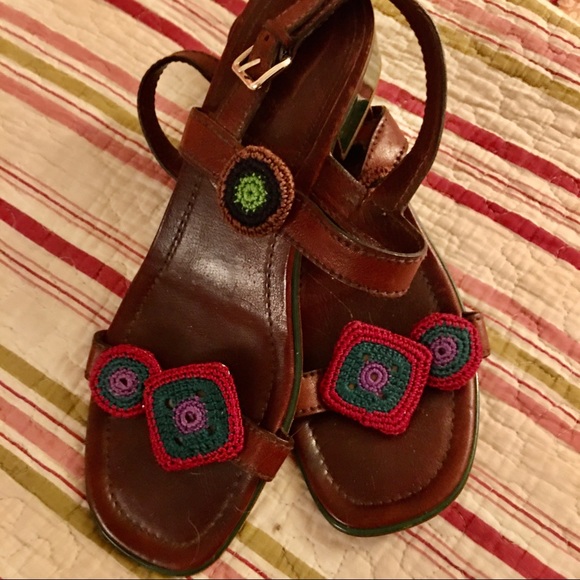 Prada Shoes - Prada Vintage Sandals -41 /11 brown leather